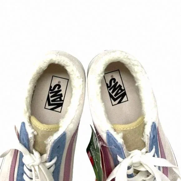 VANS Old Skool Platform For Women Sherpa Suede Multi VN0A7Q5MMUL Shoes Top Low